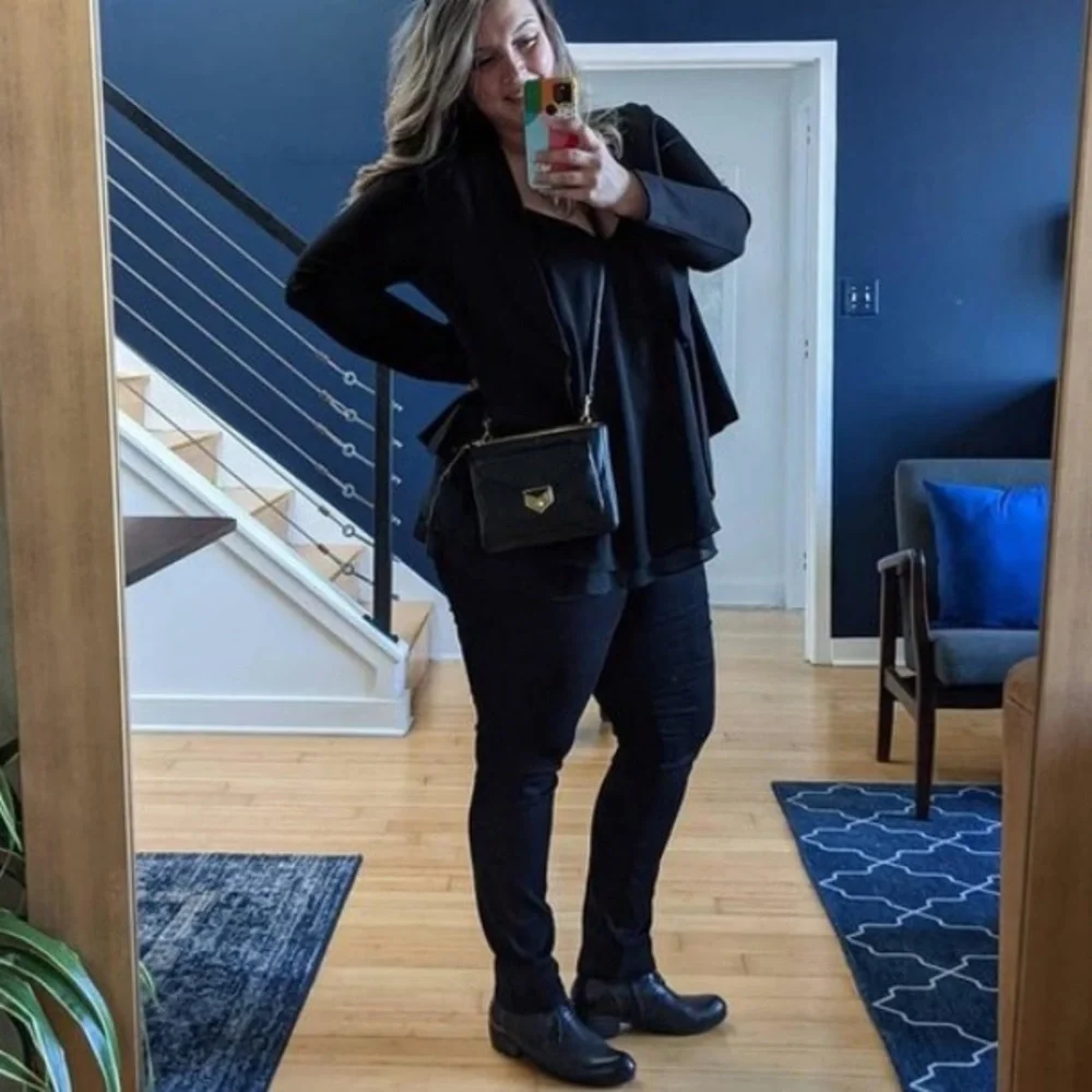 Stella & Dot | Retired Ultra Luxurious Covet Black Leather Crossbody Pur… - Picture 9 of 15